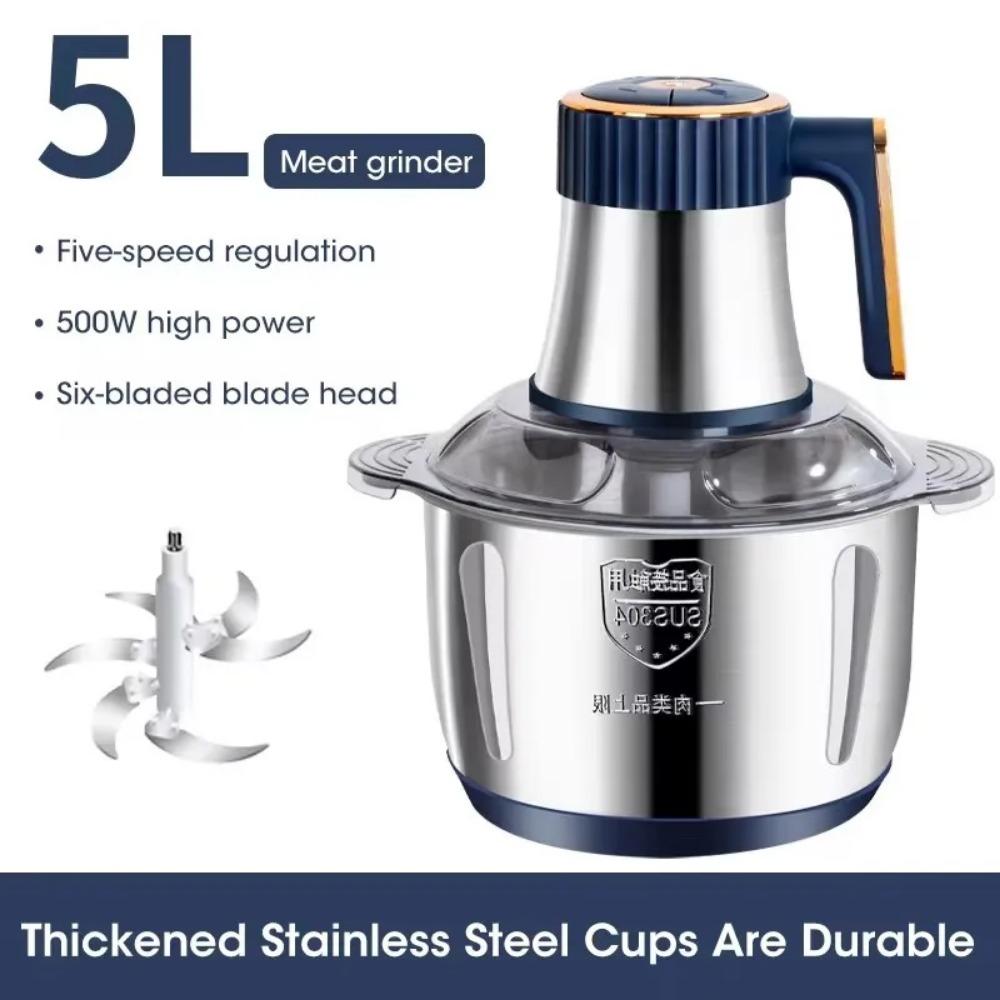 Stainless Steel Meat Grinder Multifunction Food Processor Vegetable Cutter High Power Home Meat Mincer