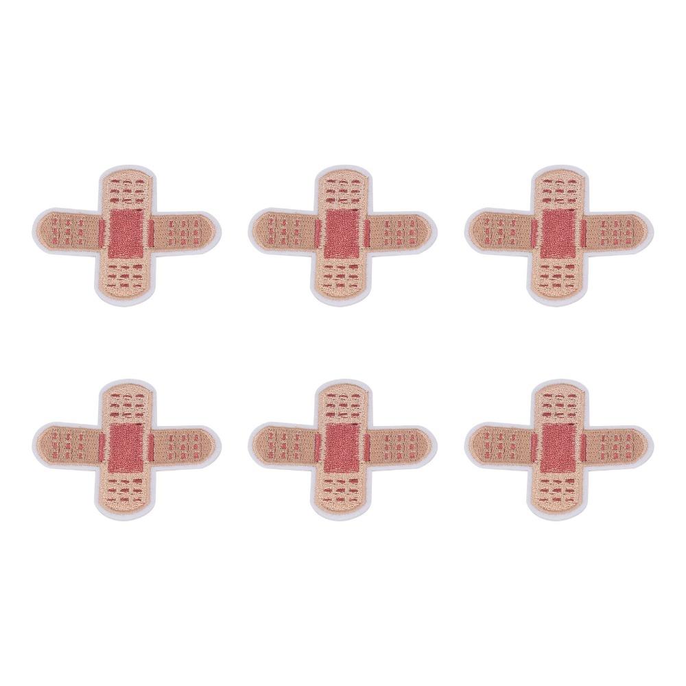 10pcs Bandage Design Iron On Patch Cross Shape Applique Patch Funny Embroidered Patch For DIY