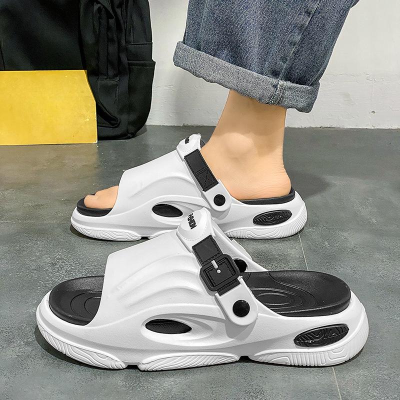 Летние нескользящие тапочки на толстой подошве, повседневные пляжные сандалии, уличные спортивные тапочки для пар