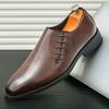Модные деловые лоферы Новые мужские туфли-лоферы с острым носком на шнуровке Дизайнерская мужская свадебная обувь для выпускного вечера Zapatos Hombre