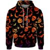 Autumn 3D Skull Pumpkin Printed Hoodies Fashionable Casual Sports Long Sleeved Men's Hooded Sweatshirts