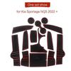 Gate Slot Cup Mat for Sportage NQ5 2021-2023 Anti-Slip pad Black w/Red trim