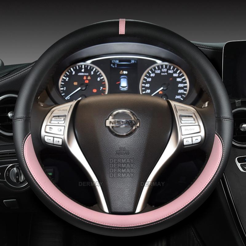For Nissan Qashqai J10 J11 J12 2006~ Dualis Rogue Sport PU Leather Car Steering Wheel Cover Fast Shipping Auto Accessories