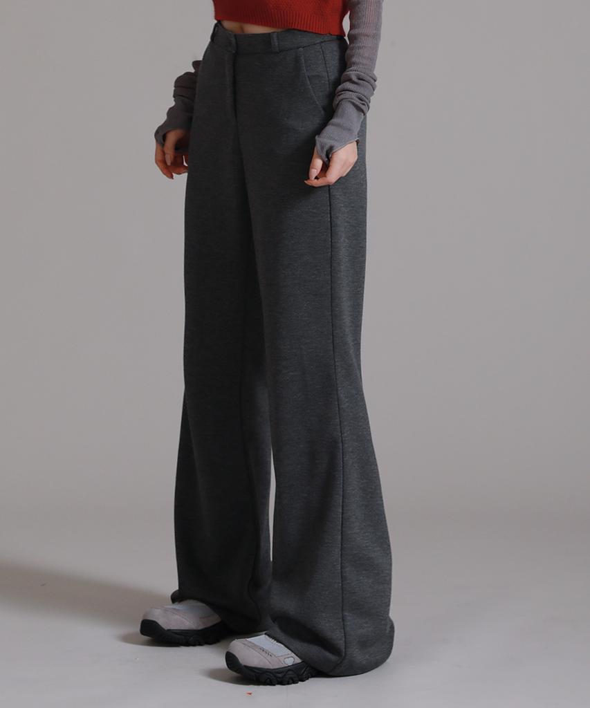 LIKE THE MOST Women'S Spandex Hidden Semi-Bootcut Slacks_Charcoal