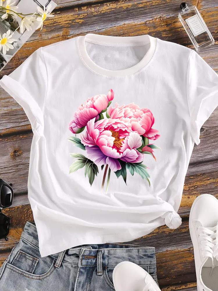 (Asian Size) Clothing T Shirt Fashion Trend Wing Style 90s Ladies Casual Women Tee Top Short Sleeve Print Lady Female Graphic T-shirts