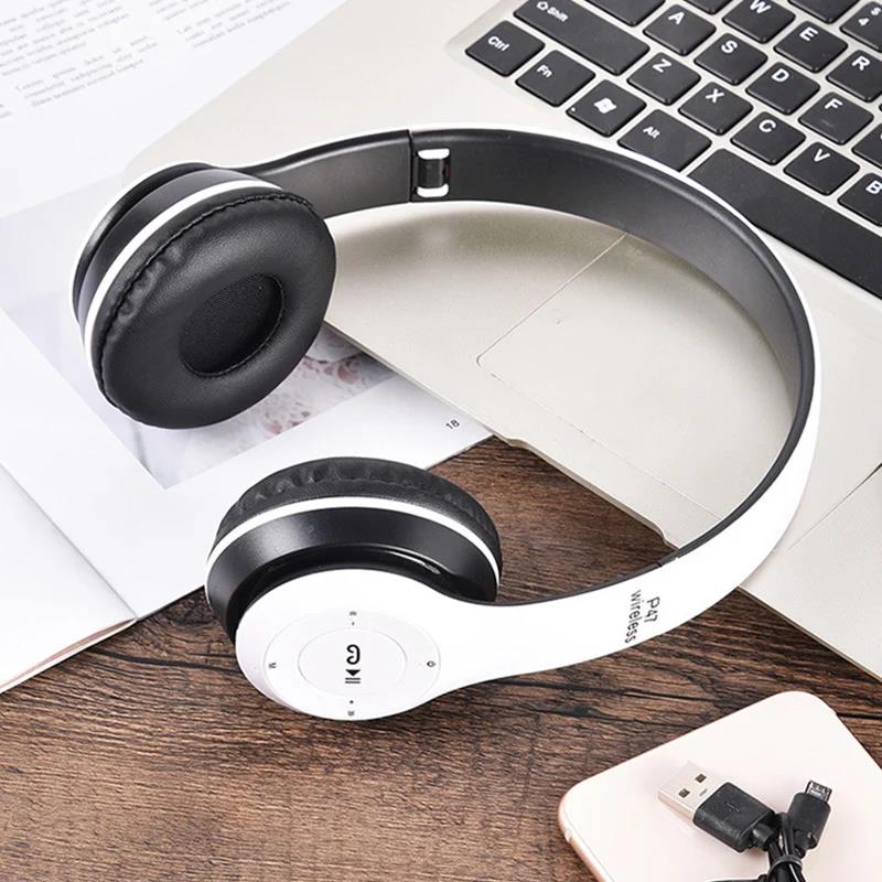 Беспроводные наушники P47 Bluetooth 5.0 Складные HIFI Стерео Бас для Музыки Игр Детские Девочка Наушники для iPhone XiaoMi