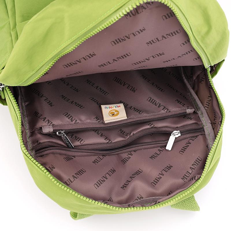 Однотонный женский рюкзак большой вместимости из нейлона