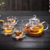 Matte High Borosilicate Glass Teapot Set with Built-in Stainless Steel Filter, High Temperature Resistant