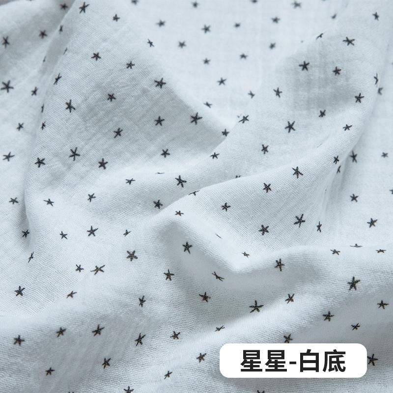 0,5 м/1 м/2 м Мягкая мультяшная ткань из двойной крепированной марли с принтом вишни 100% хлопок Ткань для шитья своими руками Одежда Детская дышащая текстура