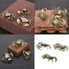 Elegant Brass Crab Sculpture Lifelike Detailing Crab Statue for Collectors and Decoration Enthusiasts Desk Accessory