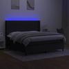 VidaXL Bed Slatted Base with Mattress and LEDs, Upholstered Bed, Double Bed, Adult Bed for Interior Bedroom, 3138335