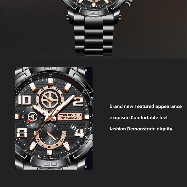 CRRJU-2297 Мужские часы Повседневные деловые модные индивидуальные часы Мужские часы Студенческие часы Простой календарь