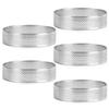 Dovhmoh 5-Piece Round Tart Rings with Holes, Stainless Steel, for Fruit Pie, Quiche, Cake, Mousse, and Kitchen Baking, 7cm