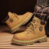 Новые удобные высокие ботинки для отдыха, нескользящие мужские ботинки для мотоциклистов со шнуровкой, замшевые кожаные ботинки для отдыха на открытом воздухе, мужские ботильоны, кроссовки