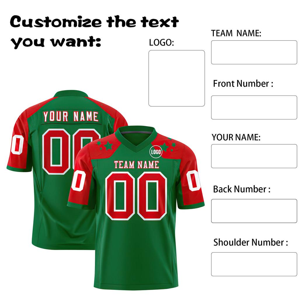 Custom Football Jerseys Personalized Printed Team Name & Number Sports Uniform For Men Women Youth