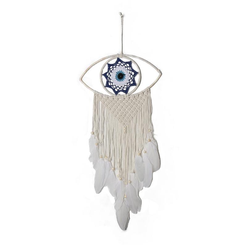 Devil's Eye White Weaving Dreamcatcher Handmade Weaving Dreamcatcher Room Decoration