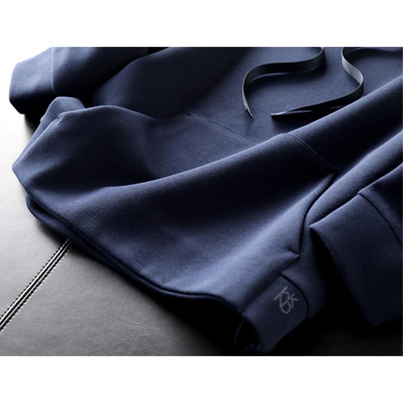 Женская толстовка, повседневная свободная толстовка с карманом, модный топ, однотонный пуловер с длинными рукавами и шнурком