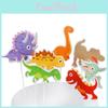 Dinosaur Party Cake Picks 21pcs Paper Decor For Festive Occasions