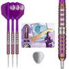 Target Japan ENDEAVOUR G2 Player Kasumi Sato Tungsten Steel Tip Darts Set with 6 Shape Flights and 2BA SWISS SILVER NANO POINT 30mm 90% K-Flex