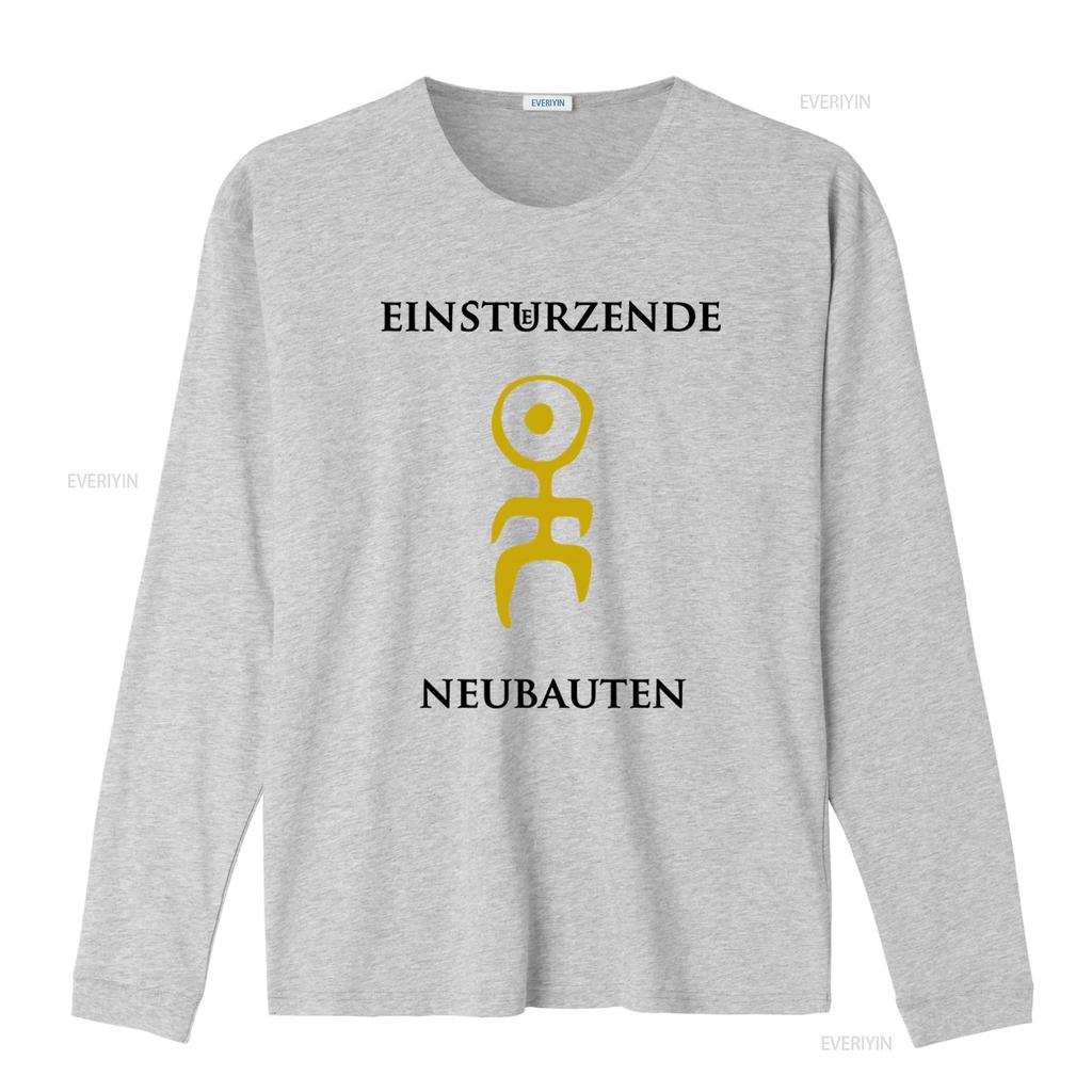 Einstürzende Neubauten Логотип Группы Принт Мужская Футболка Мода винтажный Стирка моды Мягкая Дышащая Удобная Унисекс Повседневная