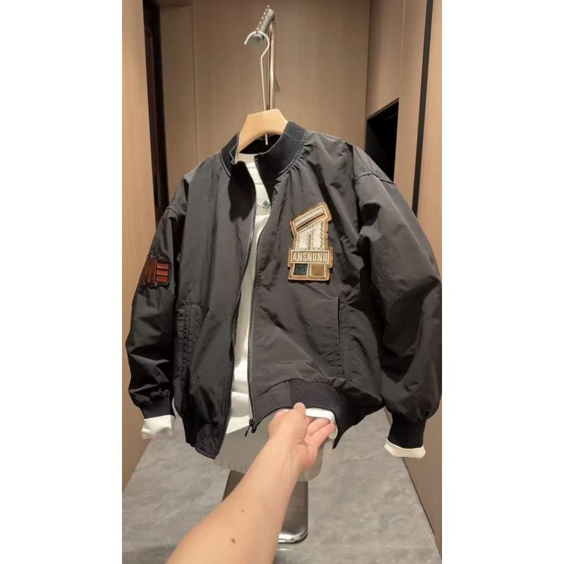 Men S Loose Fit Casual Baseball Jacket Spring Fashion Coat