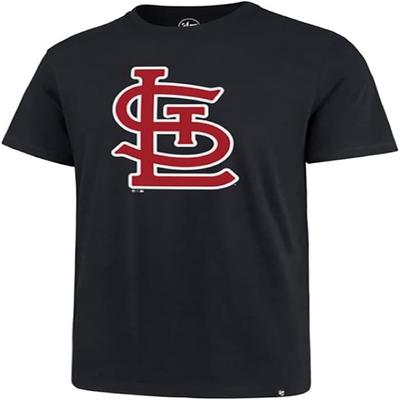 Мужская футболка MLB Imprint Match Team Color с основным логотипом и текстовым знаком (Сент-Луис Кардиналс Темно-синий, Большой)