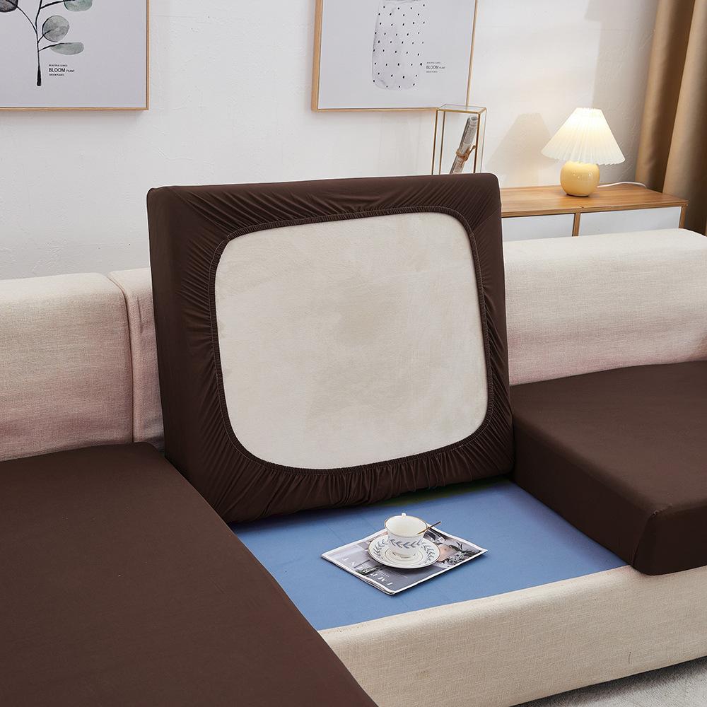Solid Silk Sofa Cushion Cover Living Room Home Slipcover Protector L Shap Single Couch Pad Seat Covers Case