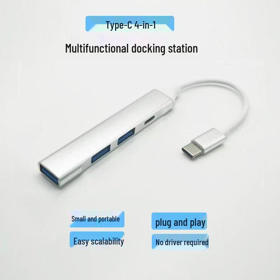 Док-станция для расширения функционала ноутбука и телефона: USB-концентратор Type-C/USB, Многофункциональный разветвитель USB 2.0.