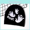 Ghost Festive Pattern Knitted Cap Halloween Fashion Hat Casual Gift Breathable