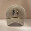 Бейсболка с петушиными боями Вареный деним Регулируемая кепка Snapback Винтажная Повседневная для улицы Унисекс