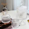 Sugar Bowl Ornamental Desktop Storage Clear Sturdy Glass Jewelry Box with Lid Kitchen Supplies