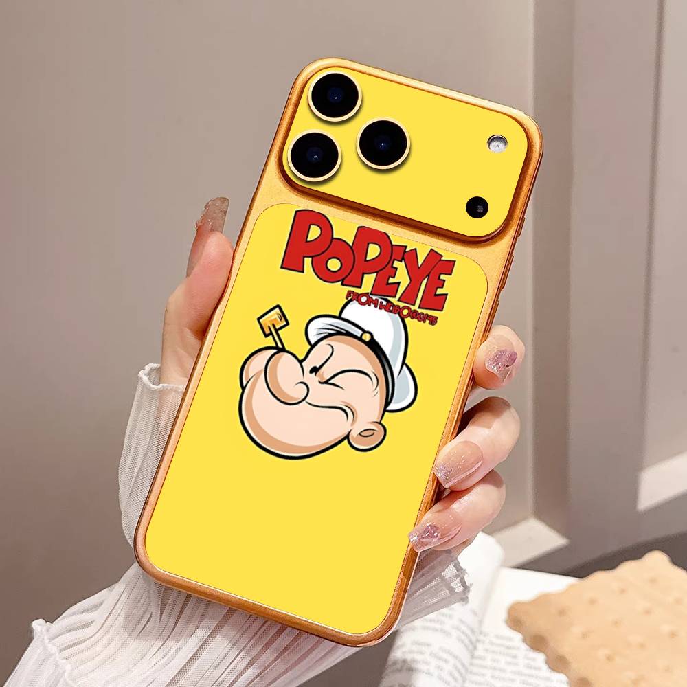 Мультяшная Анимация P-Попай Ретро Для IPhone 17 Pro 17 Pro Max Задняя Наклейка-Обертка Защитная Наклейка