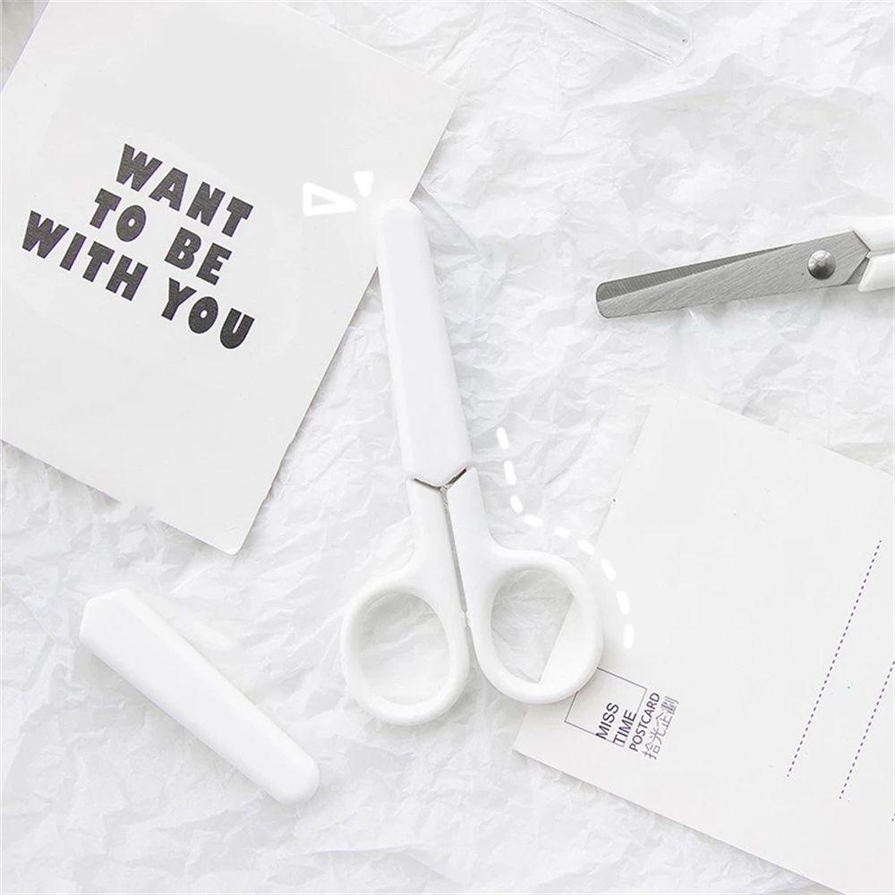 Mini for Paper Student Stainless Steel Scissor Office Scissor White Color White Tiny Scissors