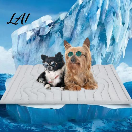 Outdoor Dog Cooling Mat Mat Foldable Portable Pet Pad Crate Soft Resting Pad Multi-Layer for Dogs Cats Indoor Travel Use Lightweight