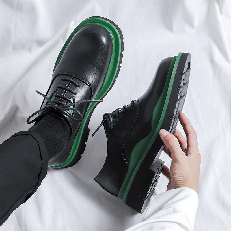 Fashion Brand Business Platform Shoes Formal Men Oxford Shoes Mens Fashion Formal Round Toe Shoes Lace Up Office Wedding Leather Shoes