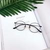 Тонкая оправа литературных очков оправа круглая ретро оправа очков мужские и женские декоративные плоские очки могут быть оснащены оправой очков для близорукости