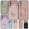 Personalised Name Slim Liquid Glitter Case For Honor Magic 5 Pro 50 70 90 Lite Honor 8X 9X X9b X9a X8a X7a X6a X6 X7 X8 X9 Cover