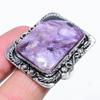 Russian Charoite Handmade 925 Sterling Silver Jewelry Ring Size 6 F5o47