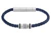 Bracelet - Police - Ryder PEAGB0036203 - Cuir bleu - Acier mat - 19 cm
