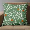 1 Pieces Vintage Orange Fruit Green Leaf Throw Pillow Covers Pattern Cushion Cover Suitable For Sofa Bedroom Car Pillow Cover