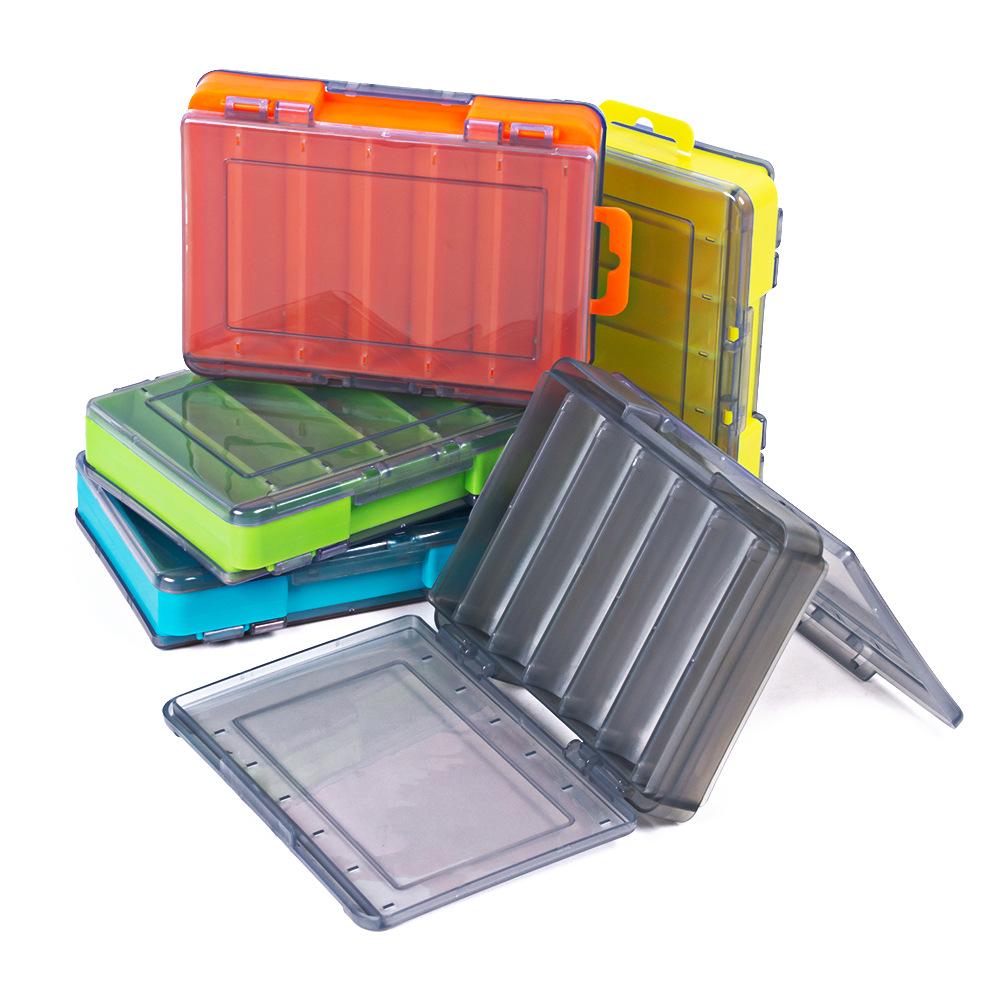 Двусторонняя многофункциональная коробка для хранения приманок и наживок - Органайзер для рыболовных крючков, искусственных и мягких приманок, рыболовной оснастки