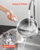 VEVOR 1.5 QT Saucepan with Steamer, Stainless Steel Saucepan with Glass Lid, Multipurpose Nonstick Stainless Steel Sauce Pot with Ergonomic Handle