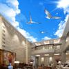 3D Mural Wallpaper Home Decor Blue Sky White Clouds Flying Bird Ceiling Murals Living Room Wallpaper For Bedroom Walls 3D