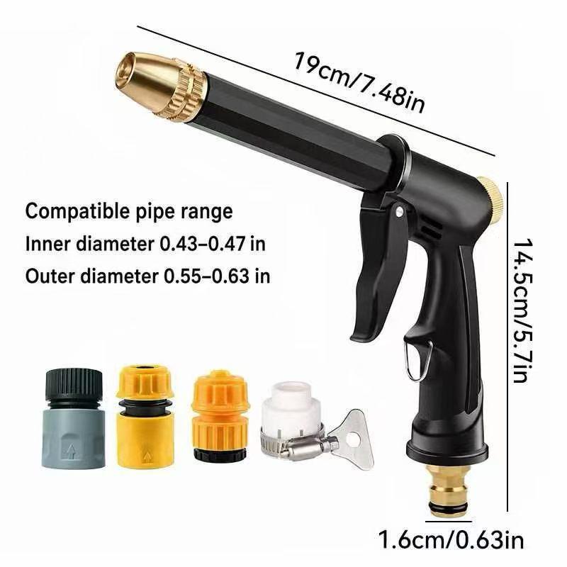 High-Pressure Water Gun Nozzle for Car Wash, Home Use, and Garden Watering