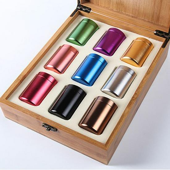 Настраиваемая маленькая круглая алюминиевая банка для чая с возможностью нанесения логотипа