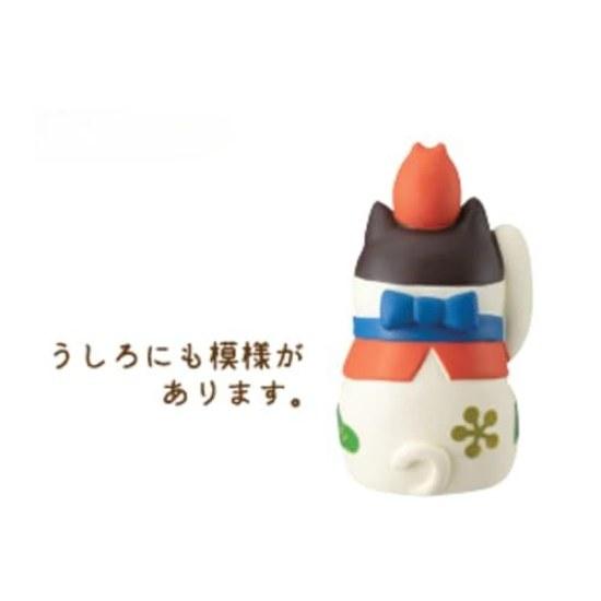 Deco Corporation Concombre Fuku Kake Maneki Neko (with Felt Mat) Size Approximately W4 D5 H6.8 ZCB-61264