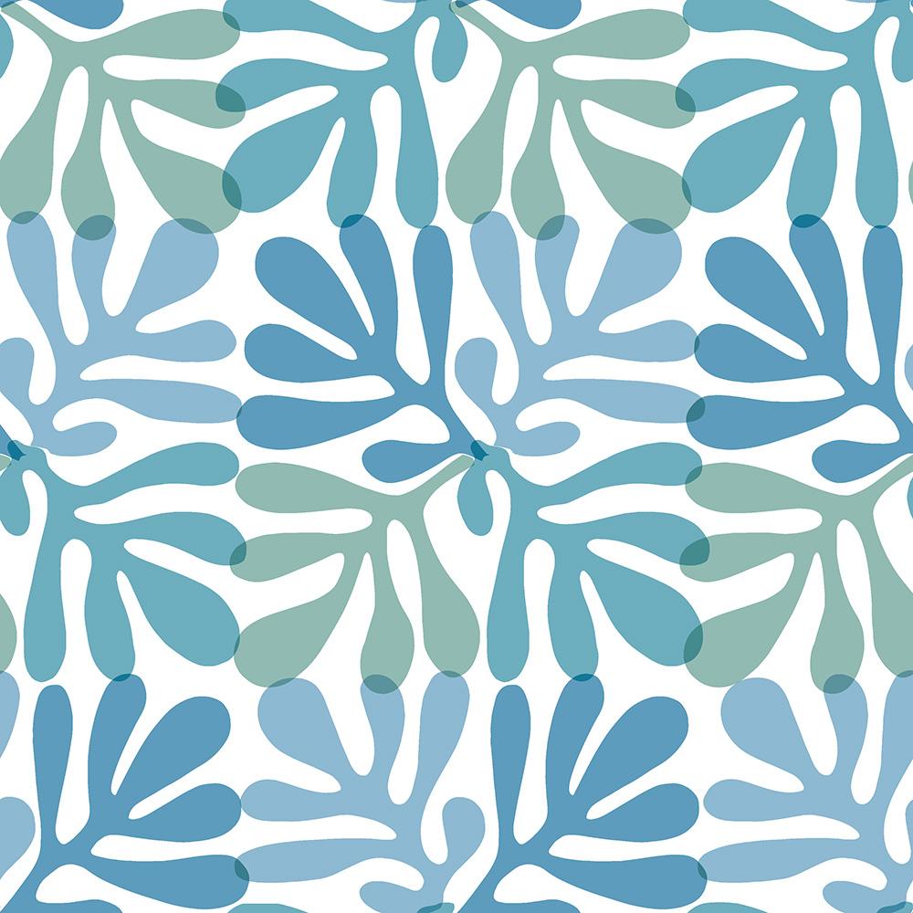 Салфетки для обеда Paper+Design (Коралловый узор синего цвета)