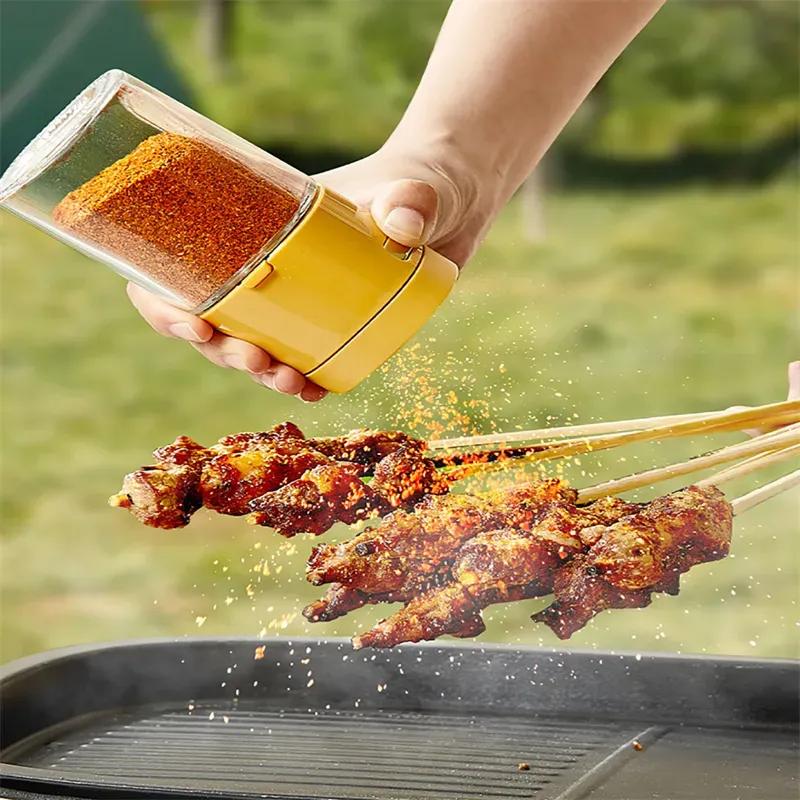 0.5 г Количественная бутылка-дозатор с кнопочным управлением, емкость для приправ, инструмент, контейнер для специй, перец, стекло, ограничитель, солеварка YLE631