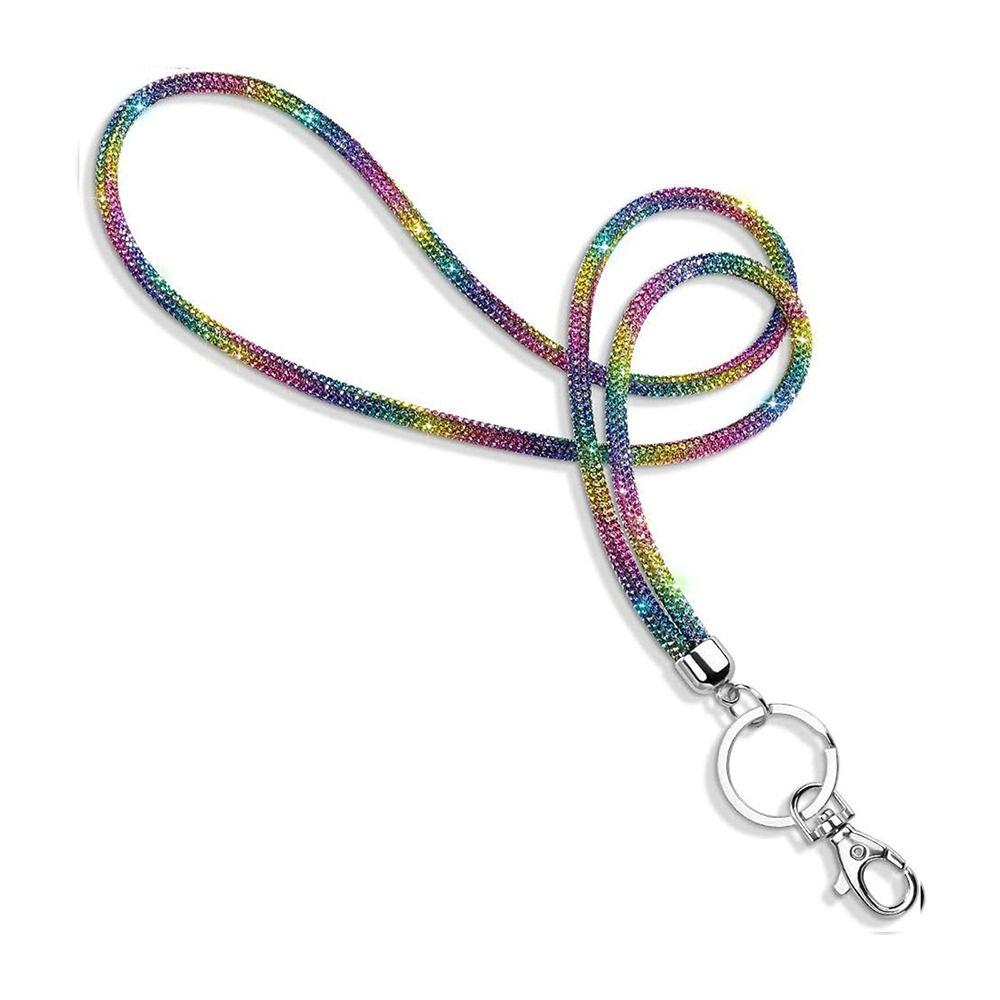 Стильные ремешки со стразами, прочный ремешок для ключей, сменный держатель для удостоверений личности