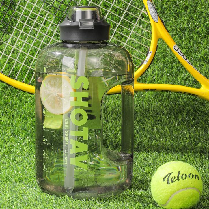 WTEMPO Спортивные бутылки для воды большой емкости, мужские и женские, уличная чашка для воды для фитнеса, портативная с подъемной веревкой, спортивная пластиковая чашка для воды с соломинкой